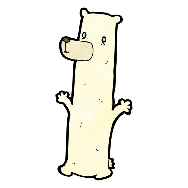 Dibujos animados de un oso polar flaco — Archivo Imágenes Vectoriales