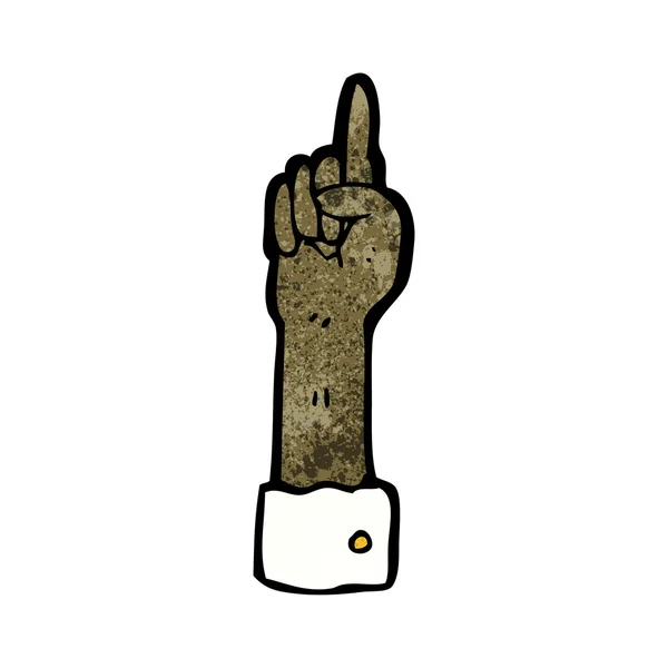 Zeigende Hand Cartoon — Stockvektor
