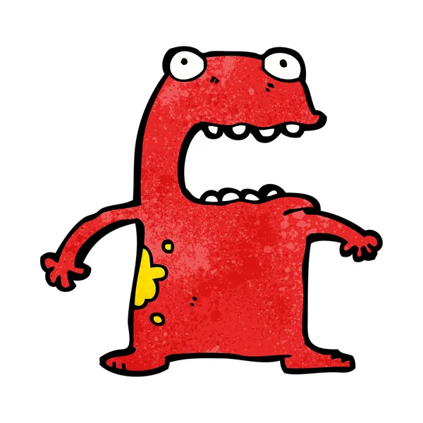 Dibujos animados de fantasía de un monstruo rojo o alienígena — Archivo Imágenes Vectoriales