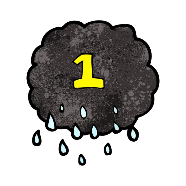 Cartoon raincloud numero uno — Vettoriale Stock