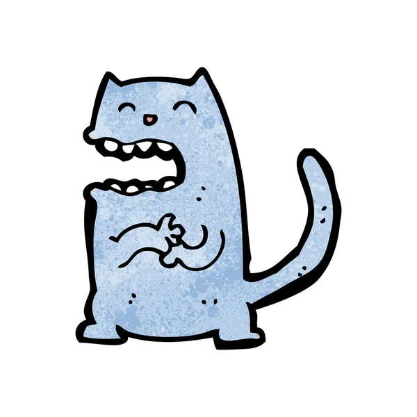 Cartone animato male ridere gatto — Vettoriale Stock