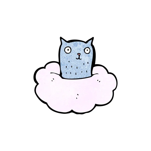 Cartoon cat on cloud — Stock Vector