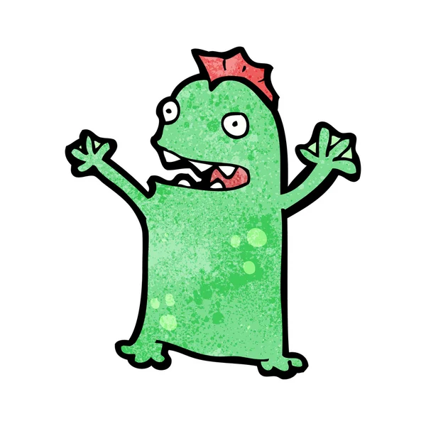 Bande dessinée créature amphibie heureux — Image vectorielle