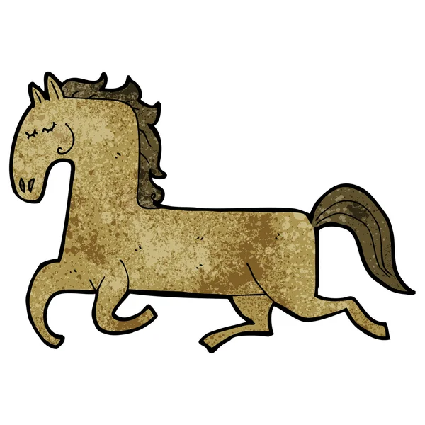 Desenhos animados de cavalos orgulhosos — Vetor de Stock