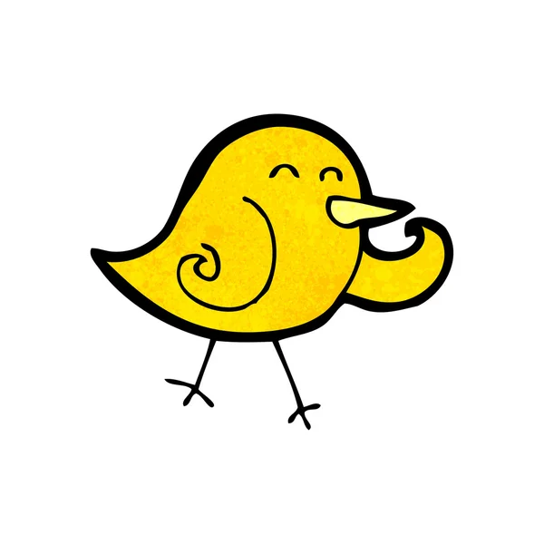 Dibujos animados pájaro gesto para una pelea — Vector de stock