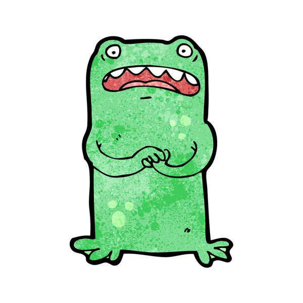 Cartoon worried frog — Stock Vector