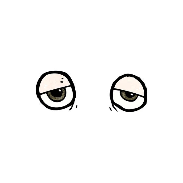 Cartoon tired eyes — Stock Vector