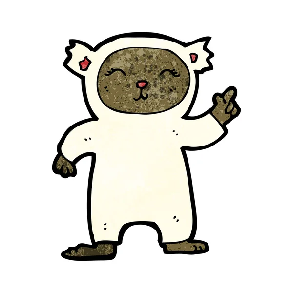 Dessin animé garçon en costume d'ours — Image vectorielle