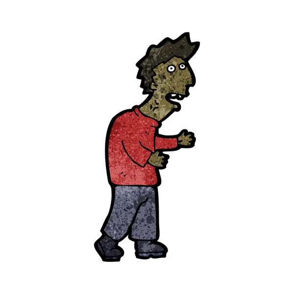 Rozzlobený karikatura člověka — Stockový vektor