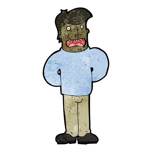 Homme haletant dessin animé — Image vectorielle