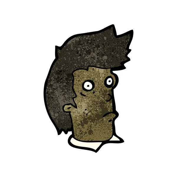 Cara de hombre de dibujos animados con expresión conmocionada — Archivo Imágenes Vectoriales