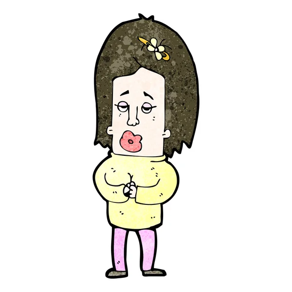 卡通紧张的女人 — 图库矢量图片