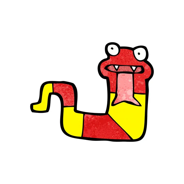 Serpiente siseante de dibujos animados — Vector de stock