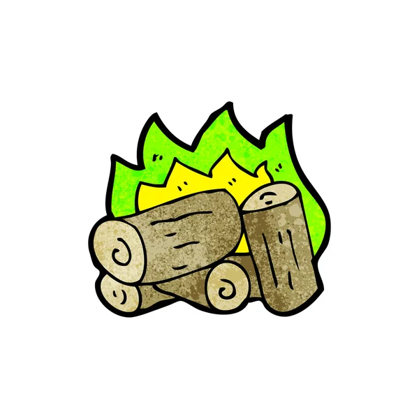 Spooky halloween campfire cartoon — Stock Vector