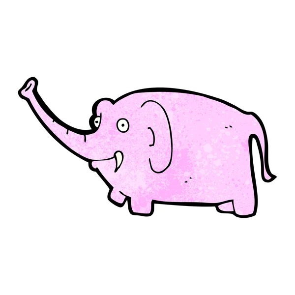Elefante rosa de dibujos animados — Archivo Imágenes Vectoriales