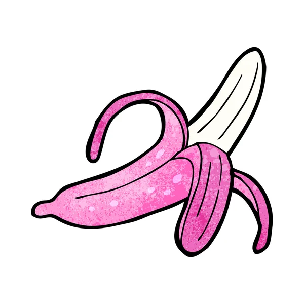 Pink banana cartoon — Stock Vector