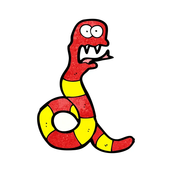 Serpent effrayé dessin animé — Image vectorielle