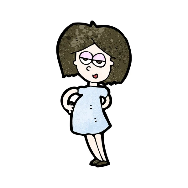 Cartoon zwangere vrouw — Stockvector