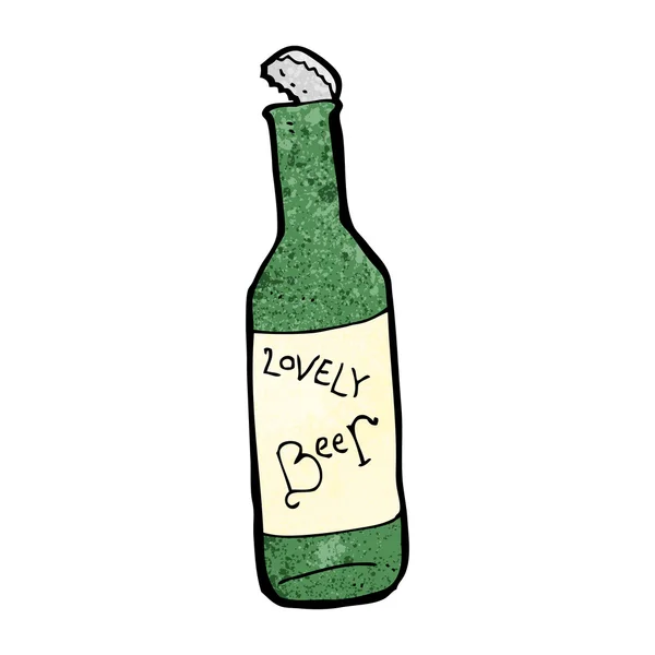 Botella de cerveza Cartoon — Vector de stock