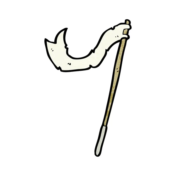 Drapeau blanc dessin animé — Image vectorielle