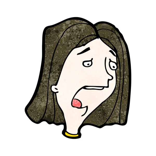 Karikatur einer unglücklichen Frau — Stockvektor