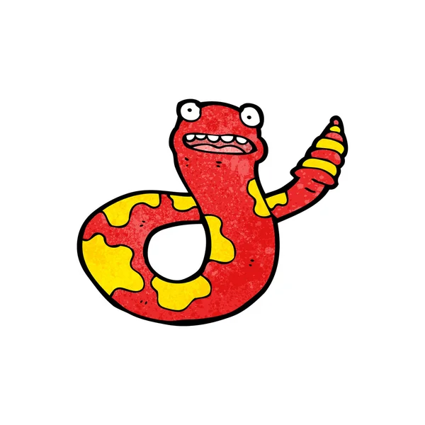 Wstrząśnięty kreskówka trujący wąż — Wektor stockowy