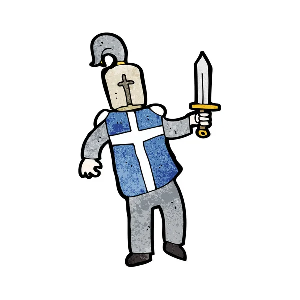 Karikatür Ortaçağ Şövalyesi — Stok Vektör