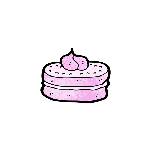 Malý růžový dort karikatury — Stockový vektor