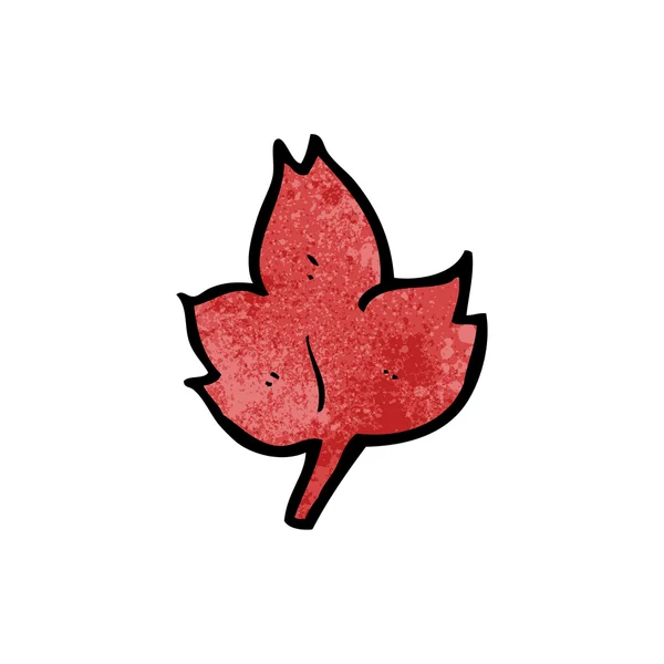 Cartoon red leaf — Stock Vector