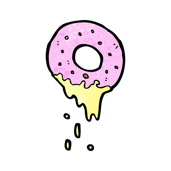 Cartoon roze donut — Stockvector