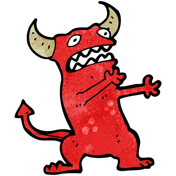 Cartoon frightened demon — Stock Vector