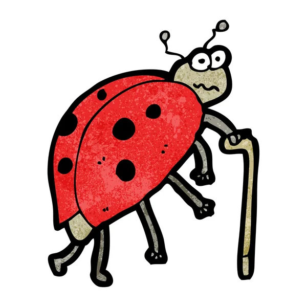 Dibujos animados vieja dama bug — Vector de stock