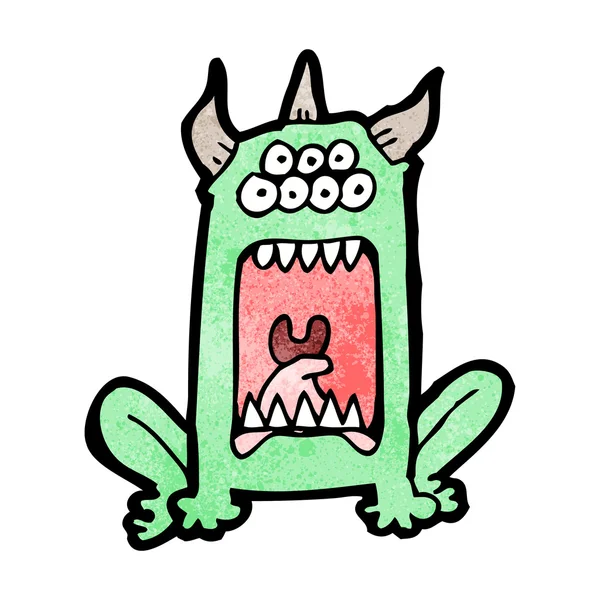 Dibujos animados monstruo aterrador — Vector de stock