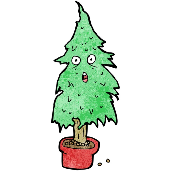 Personaje de dibujos animados árbol de Navidad — Archivo Imágenes Vectoriales