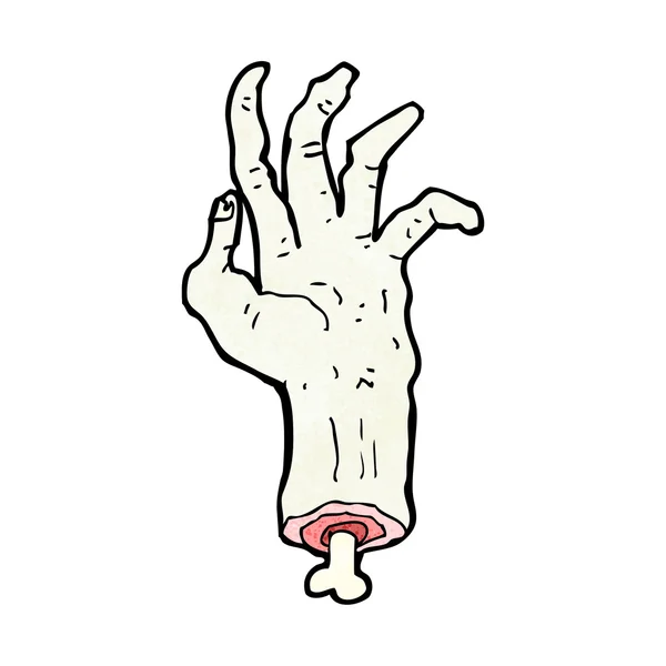 Caricatura bruto zombi mano — Vector de stock