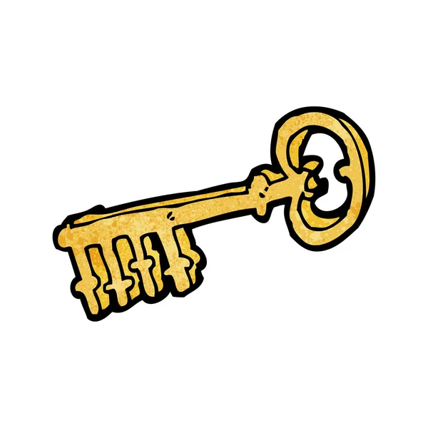 Tecknad gamla nyckel — Stock vektor