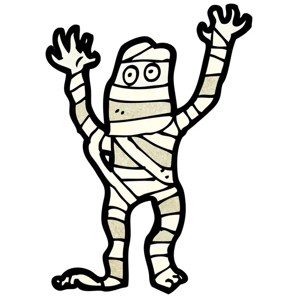 Halloween mummia cartone animato — Vettoriale Stock