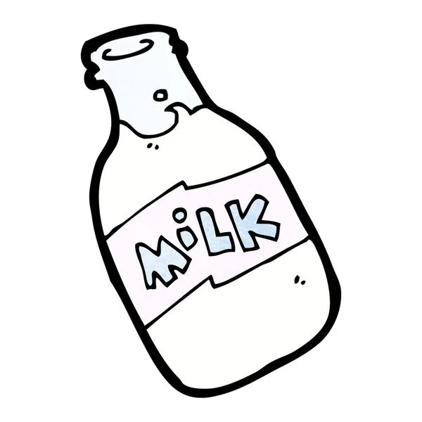 Botella de leche de dibujos animados — Vector de stock