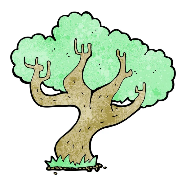 Cartoon green tree — Stock Vector