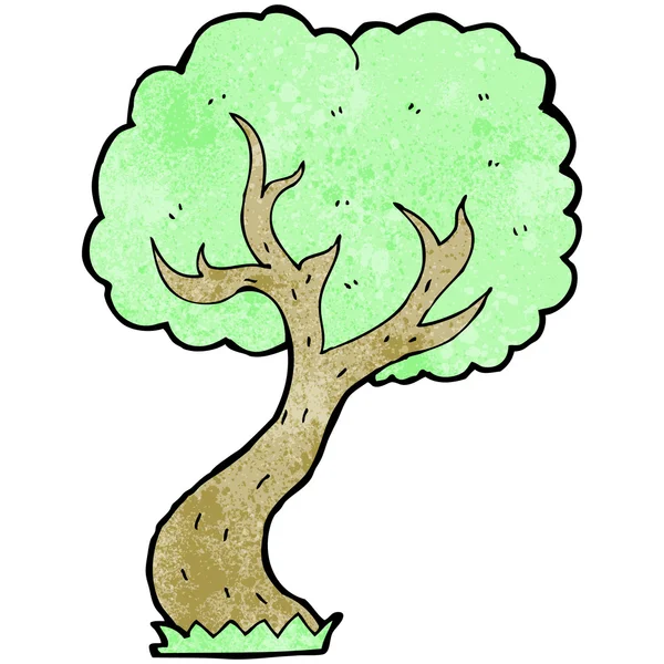 Árbol verde de dibujos animados — Vector de stock