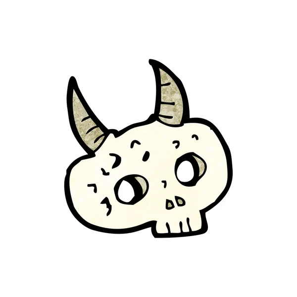 Cartoon devil skull — Stock Vector