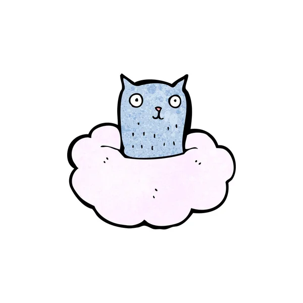 Gato de dibujos animados en la nube — Archivo Imágenes Vectoriales