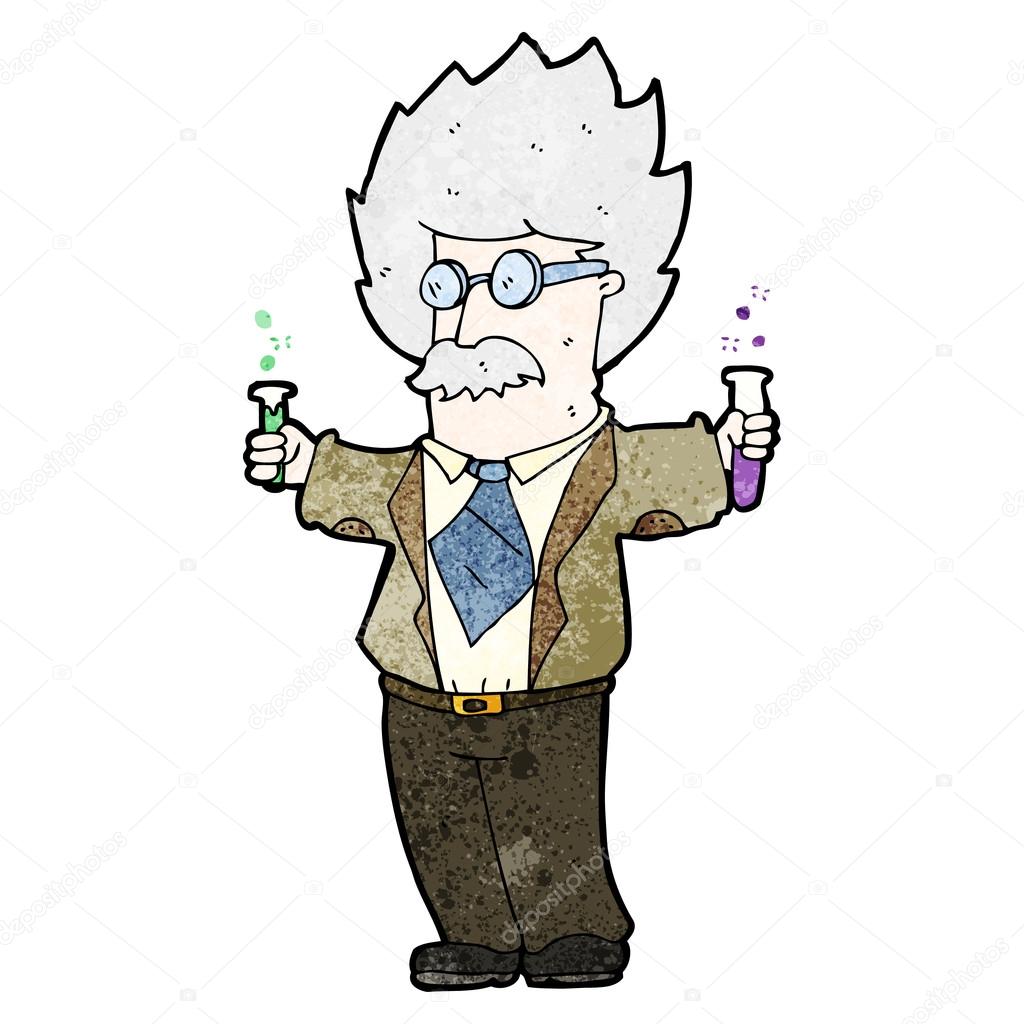 Genius scientist cartoon