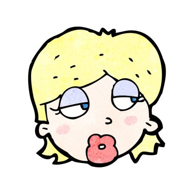 sıkılmış kadın karikatür