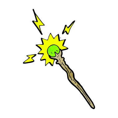 sihirli sihirbaz personel cartoon