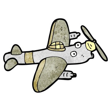 eski savaş uçağı karikatür