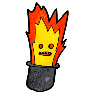 şapkadan önümüzdeki alevler