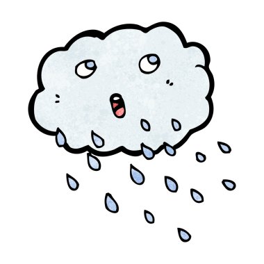 karikatür yağmur bulutu