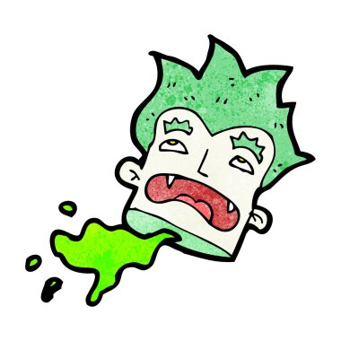 yeşil saçlı halloween vampire kafasını kesti