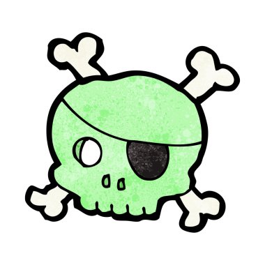 çizgi film korkunç korsan kafatası